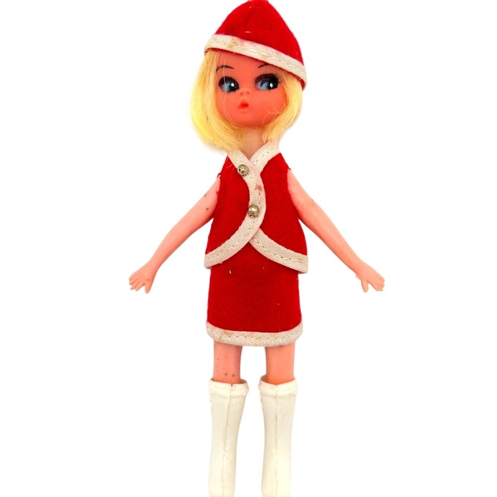 Dolly Darlings Clone Red Uniform White Boots NORTH WEST AIRLINE Stewardess Doll